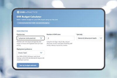 EHR cost and budget - piles of coins